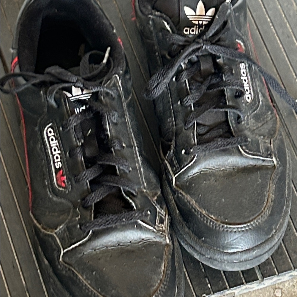 Adidas Black and Red Sneakers